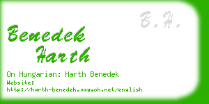 benedek harth business card